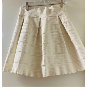 Francesca’s Ivory Bandage Mini Skirt
